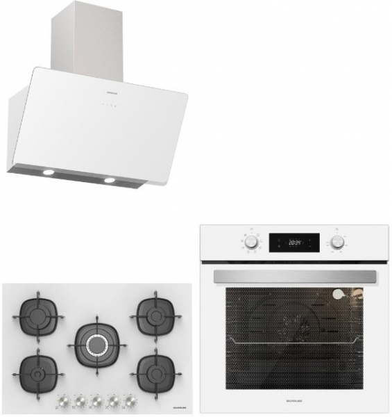 Silverlıne Beyaz Ankastre Set CS5622W01 + BO6504W01 + 3457 Soho 60