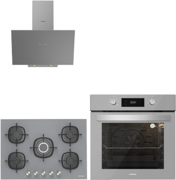 Silverline Gri Ankastre Set CS5622S01 + BO6504S01 + 3481