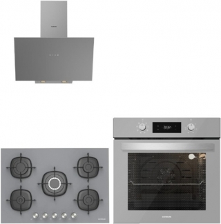 Silverline Gri Ankastre Set CS5622S01 + BO6504S01 + 3481