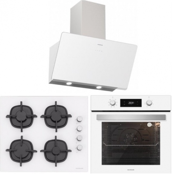 Silverline Beyaz Ankastre Set CS5343W01 + BO6504W01 + 3457 Soho 60