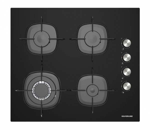 Silverline Siyah Cam Ankastre Set CS5629B01 + BO65P4B01 + 3481
