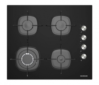 Silverline Siyah Cam Ankastre Set CS5629B01 + BO65P4B01 + 3481
