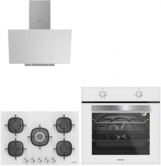 Silverline Beyaz Ankastre Set CS5622W01 + BO6501W01 + 3481