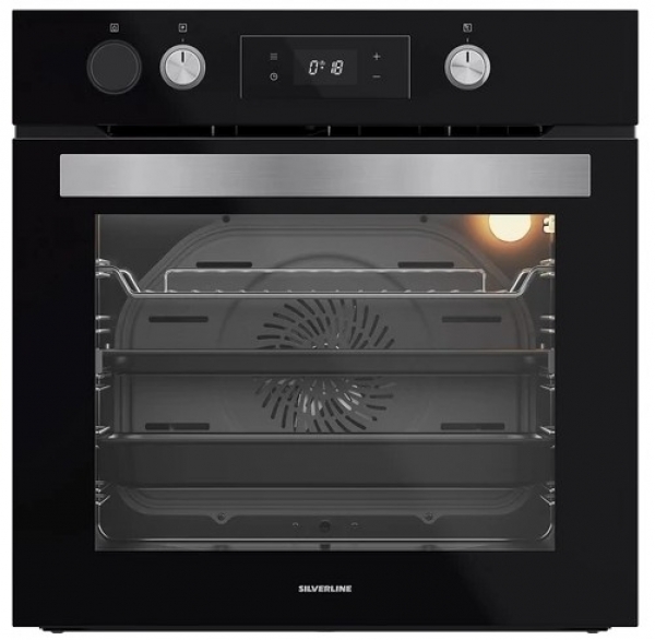Silverline Siyah Cam Ankastre Set CS5700E6B01 + BO65P4B01 + 3420 Classy