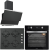 Silverline Siyah Cam Ankastre Set CS5700E6B01 + BO65P4B01 + 3420 Classy