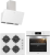 Sılverlıne Beyaz Ankastre Set CS5349W01 + BO65E4W01 + 3457 Soho 60