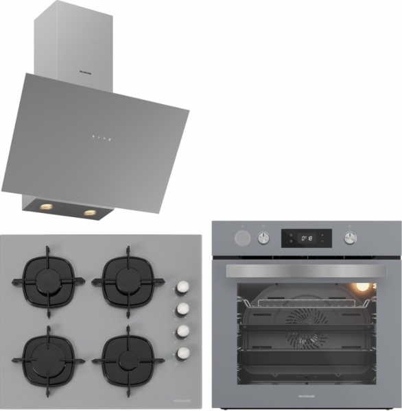 Silverline Gri Ankastre Set CS5700E6S01 + BO65P4S01 + 3481