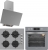 Silverline Gri Ankastre Set CS5700E6S01 + BO65P4S01 + 3481