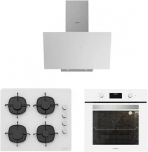 Silverline Beyaz Ankastre Set CS5335W02 + BO6502W02 + 3481