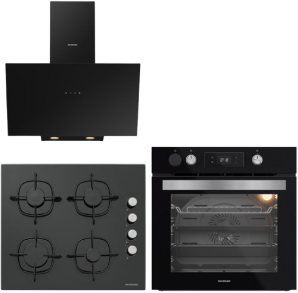 Silverline Siyah Ankastre Set CS5700E6B01 + BO65P4B01 + 3481