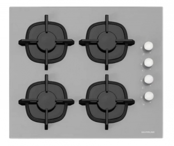 Silverline Gri Cam Ankastre Set CS5343S01 + BO65E4S01 + 3481