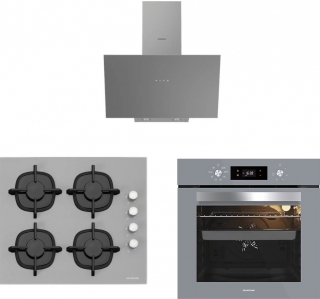 Silverline Gri Cam Ankastre Set CS5343S01 + BO65E4S01 + 3481