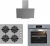 Silverline Gri Cam Ankastre Set CS5343S01 + BO65E4S01 + 3481