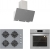 Silverline Gri Ankastre Set CS5349S01 + BO6504S01 + 3457 Soho