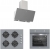 Silverline Gri Ankastre Set CS5349S01 + BO6501S01 + 3457 Soho 60