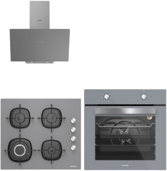 Silverline Gri Ankastre Set CS5629S01 + BO6501S01 + 3481