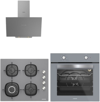 Silverline Gri Ankastre Set CS5629S01 + BO6501S01 + 3481