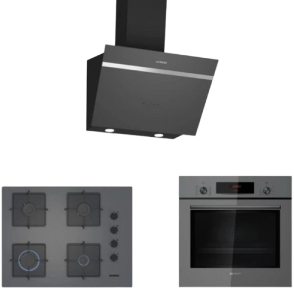Siemens Siyah Ankastre Set EO7C8PP30O + HB012FBH1T + LC66KPJ70T