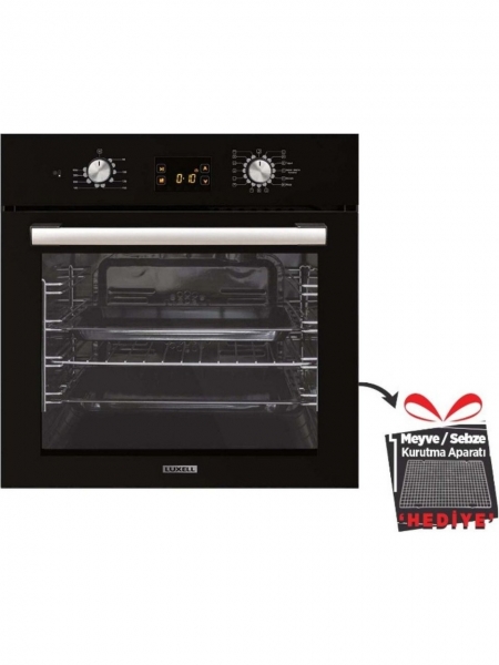 Luxell Opall Siyah Ankastre Set LX-40 TAHDF + B66-SGF3 + DA-830