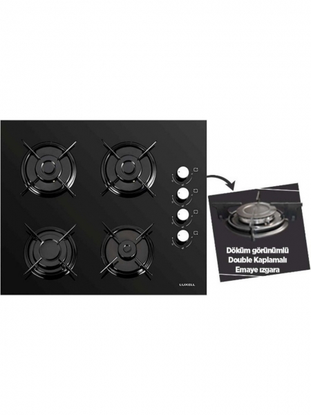 Luxell Opall Siyah Ankastre Set LX-40 TAHDF + B66-SGF3 + DA-830