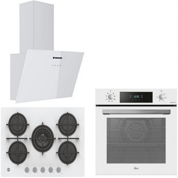 Hoover Beyaz Ankastre Set HVG74WK3W + HO3158W + HDG6C1GWTK
