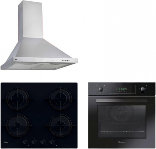 Hoover & Candy Tivera Ankastre Set HVW6MBB + FCP405N