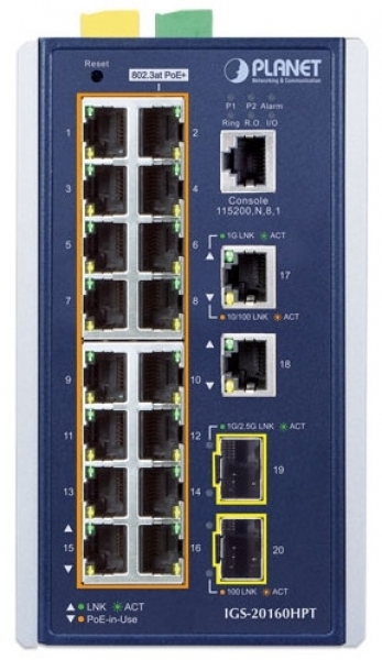 Planet PL-IGS-20160HPT Yönetilebilir Switch