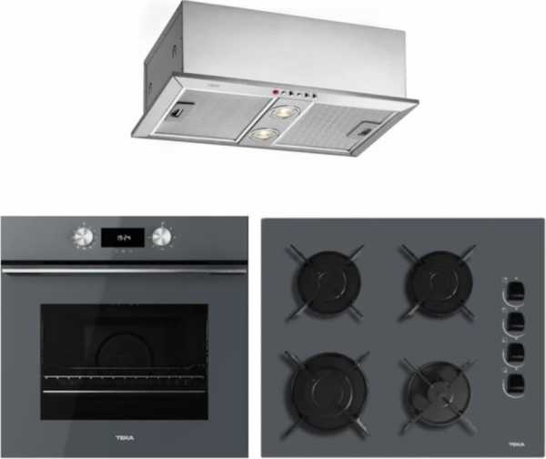 Teka Gri Set 5 Ankastre Set GBE 64002 KBC ST + HLB 8400 ST + GFH-55