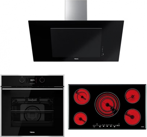 Teka Siyah Ankastre Set TR 951 + HLB 840 SS + DVT 98660 TBS BK