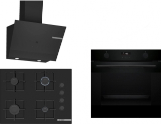 Bosch Siyah Set 582 Ankastre Set POP7C6P31O + HUA736EA0T + DWK67PJ60T