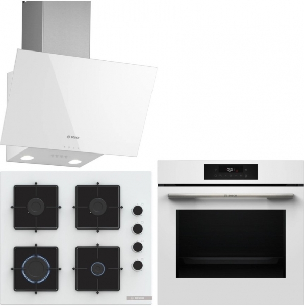 Bosch Beyaz 3 Lü Ankastre Set 491 Ankastre Set POP6C2P31O + HJG852YW0T + DWK63PJ20T