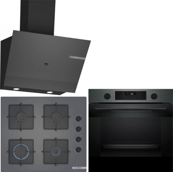 Bosch Antrasit Ankastre Set POP6C9P31O + HUA736EG0T + DWK67PJ70T