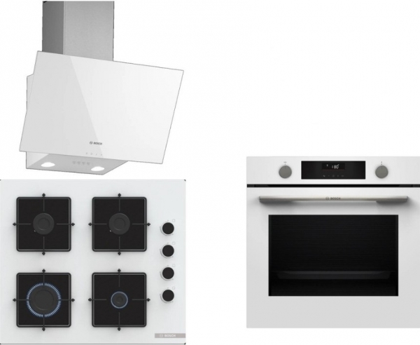 Bosch Beyaz 3 Lü Ankastre Set 487 Ankastre Set POP6C2P31O + HUA736EV0T + DWK63PJ20T