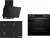 Bosch Siyah Set 576 Ankastre Set POP7C6P31O + HJG852YT0T + DWK63PJ60T