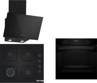 Bosch Siyah Ankastre Set POP6C6P31O + HUA717BA0T + DWK63PJ60T