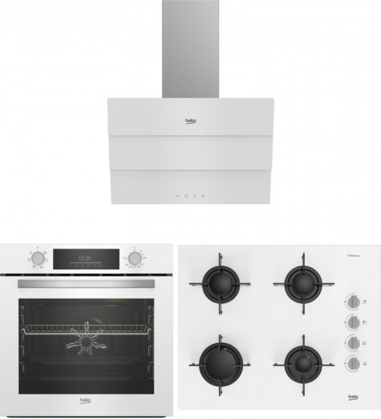 Beko Beyaz Ankastre Set BOCD T 6510 EB + BFC 330 B + BDE 6053 B