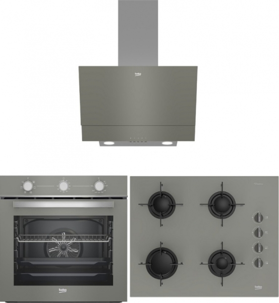 Beko Gri Ankastre Set BOCD T 6510 EG + BFC 220 G + BDE 6050 G