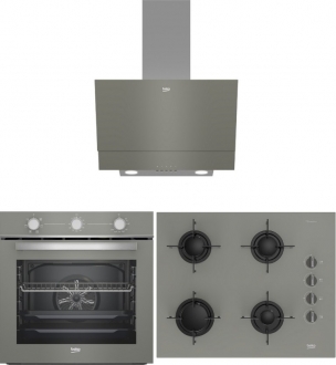 Beko Gri Ankastre Set BOCD T 6510 EG + BFC 220 G + BDE 6050 G