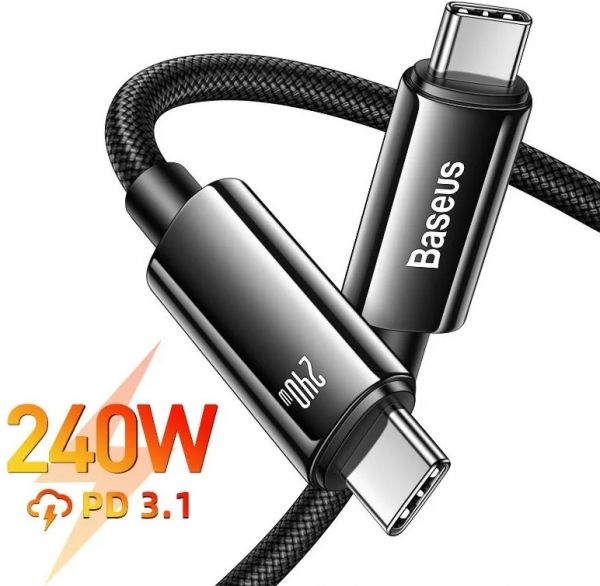 Baseus Tungsten Gold 240W Şarj Kablosu (1 m)