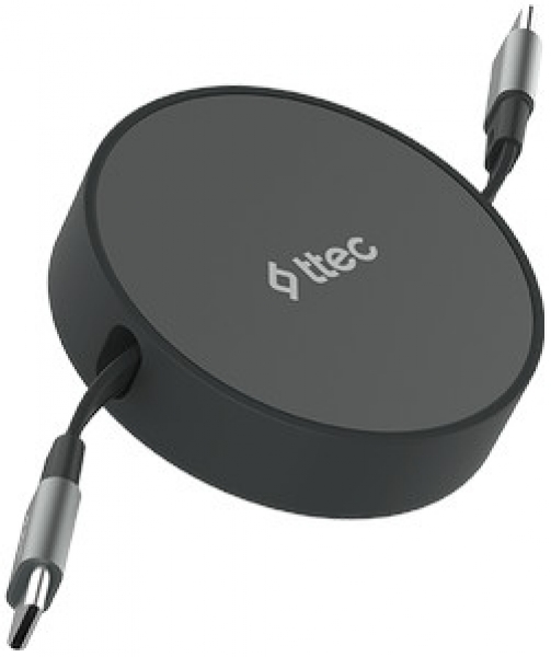 ttec USB-C Mini Makaralı 100W Şarj Kablosu