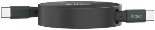 ttec USB-C Mini Makaralı 100W Şarj Kablosu