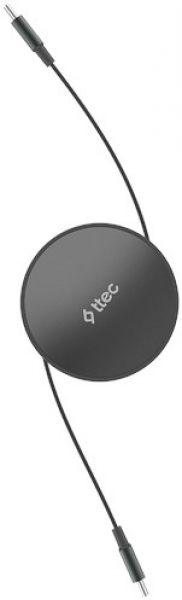 ttec USB-C Mini Makaralı 100W Şarj Kablosu