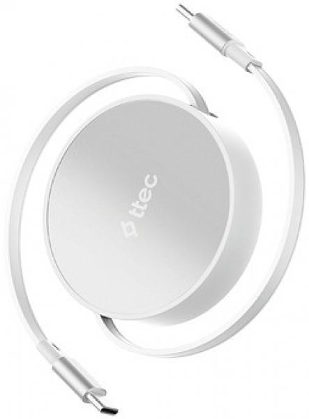 ttec USB-C Mini Makaralı 100W Şarj Kablosu