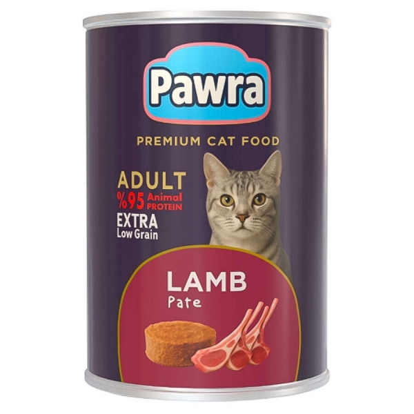 Pawra Kuzu Etli Pate Yetişkin 410 gr Kedi Maması