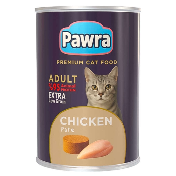 Pawra Tavuk Etli Pate Yetişkin 410 gr Kedi Maması