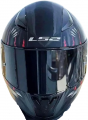 LS2 Rapid 2 Clawn Full Face Şeffaf Siyah Vizörlü resim