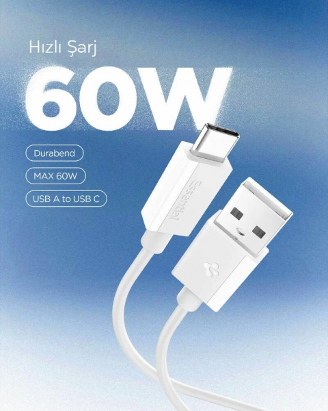 Spigen USB-A to USB-C 60W Şarj Kablosu (1 m)