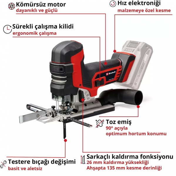 Einhell TP-JST 18/135 Li Solo Dekupaj Testere