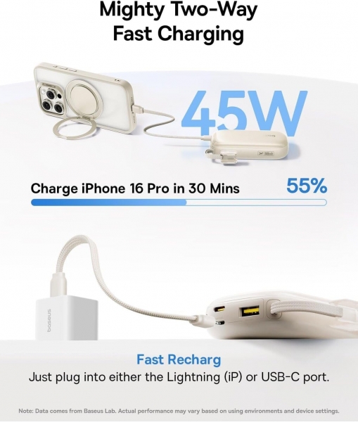 Baseus EnerFill FC21 Qpow 3 Ultra 45W 20000 mAh Powerbank