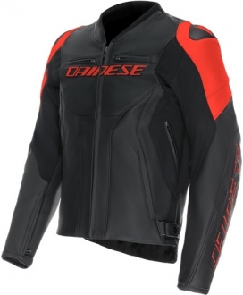 Dainese Racing 5 Black Red Fluo Deri Motosiklet Montu